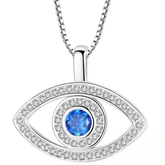925 Sterling Silver Evil Eye Necklace 🧿 - Picture 2 of 7